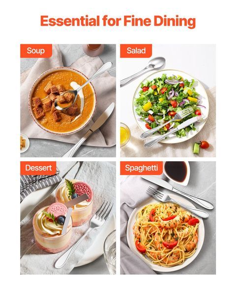 Set di posate in acciaio inossidabile da 30 pezzi, utensili da cucina per 6 persone_voghion.com