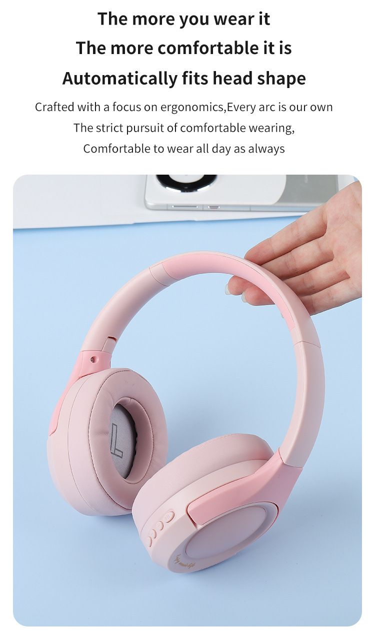 Słuchawki Bluetooth, bezprzewodowe, montowane na głowie, wyświetlacz głośności i poziomu naładowania baterii, składane gniazdo karty, bardzo długi czas czuwania,_voghion.com