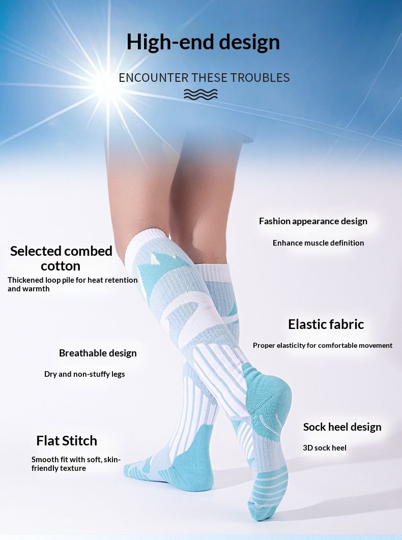 Pure Winter Long Tube Mountaineering Sports Men And Women Thickened Warm Professional Snowboard Snow Sweat-absorbing Outdoor_voghion.com