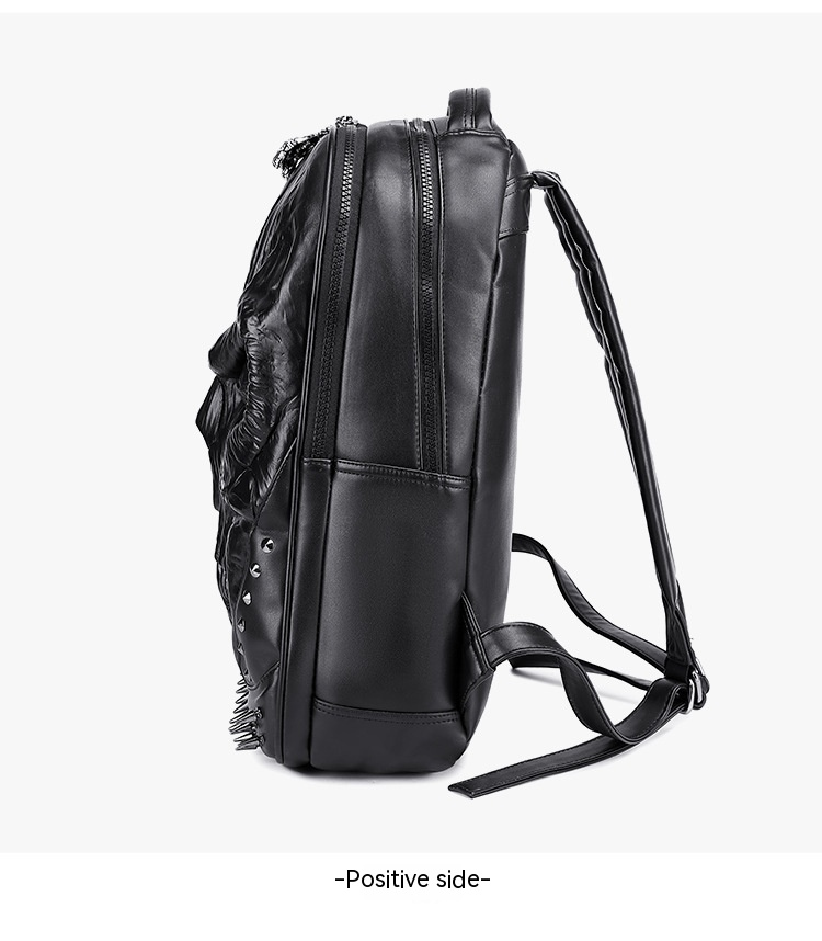 Borsa da scuola Nuova borsa per computer di grande capacità in morbida pelle creativa Personalità esagerata Zaino tridimensionale alla moda per uomini e donne_voghion.com