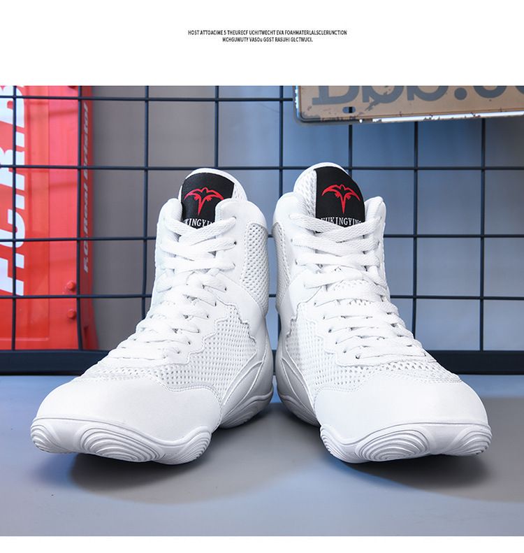 Scarpe unisex, nuove scarpe da boxe professionali, scarpe da combattimento Sanda, traspiranti, antiscivolo, resistenti all'usura, per allenamento e competizione._voghion.com