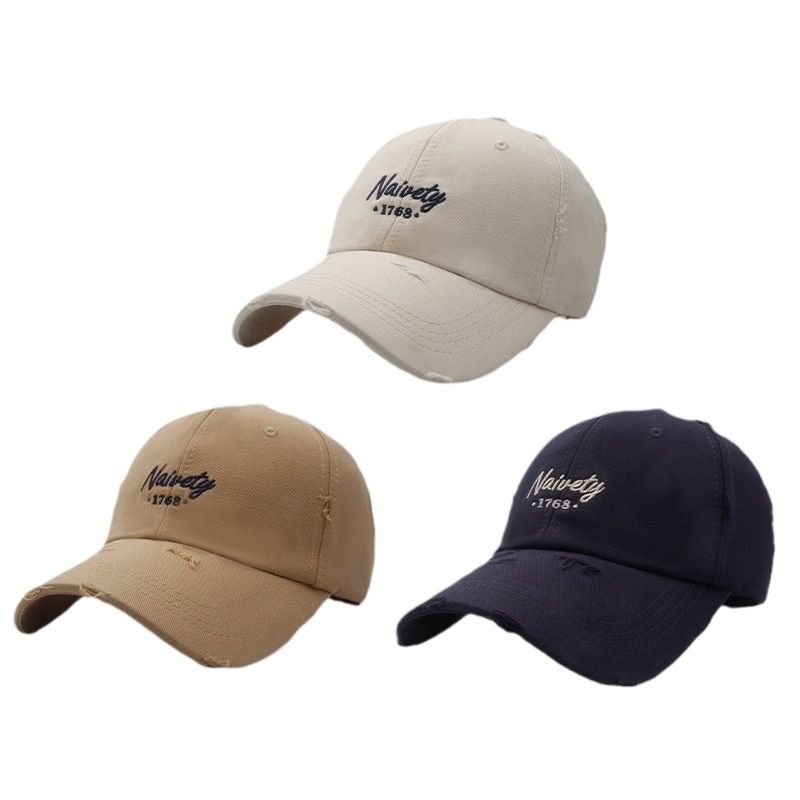 Neue hut frauen mit weichen top buchstaben gestickte, gewaschen punktiert baseball kappe, frühling und sommer im freien sonnenschutz_voghion.com