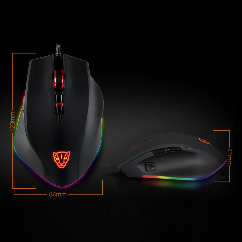 Farfi Motospeed V80 filaire rétro-éclairage rvb ergonomique USB 5000 DPI ordinateur Gamer souris pour ordinateur portable_voghion.com