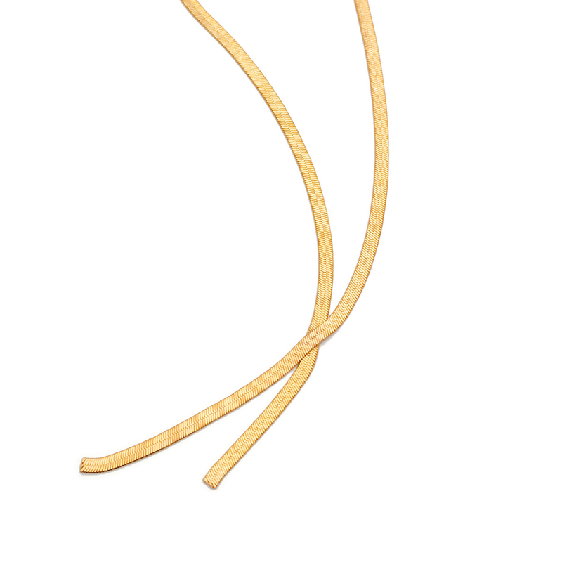 Dames sieraden hiphop metalen wind snake bone chain ketting trend geometrisch lang geweven sleutelbeen ketting_voghion.com
