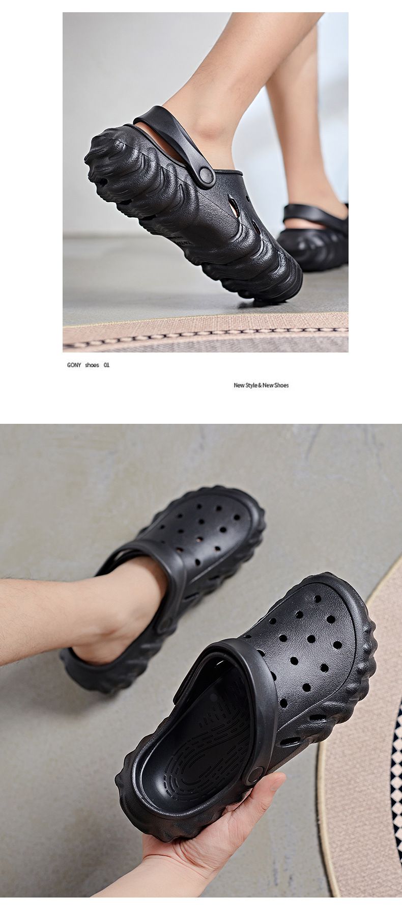 Scarpe con plateau per coppie da uomo, aumentano l'usura, pantofole da spiaggia casual_voghion.com