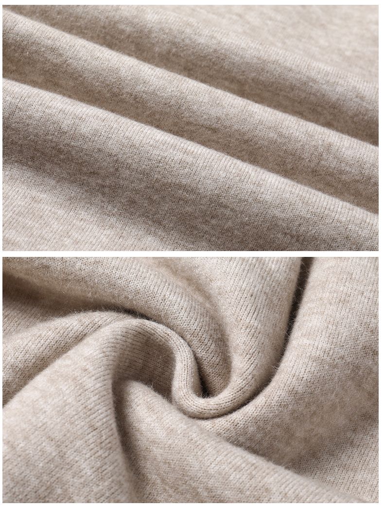 Herfst en winter Nieuw Halfhoge hals gebreid voor mannen, middelbare vader, effen kleur eendelig fleece anti-pilling warm_voghion.com