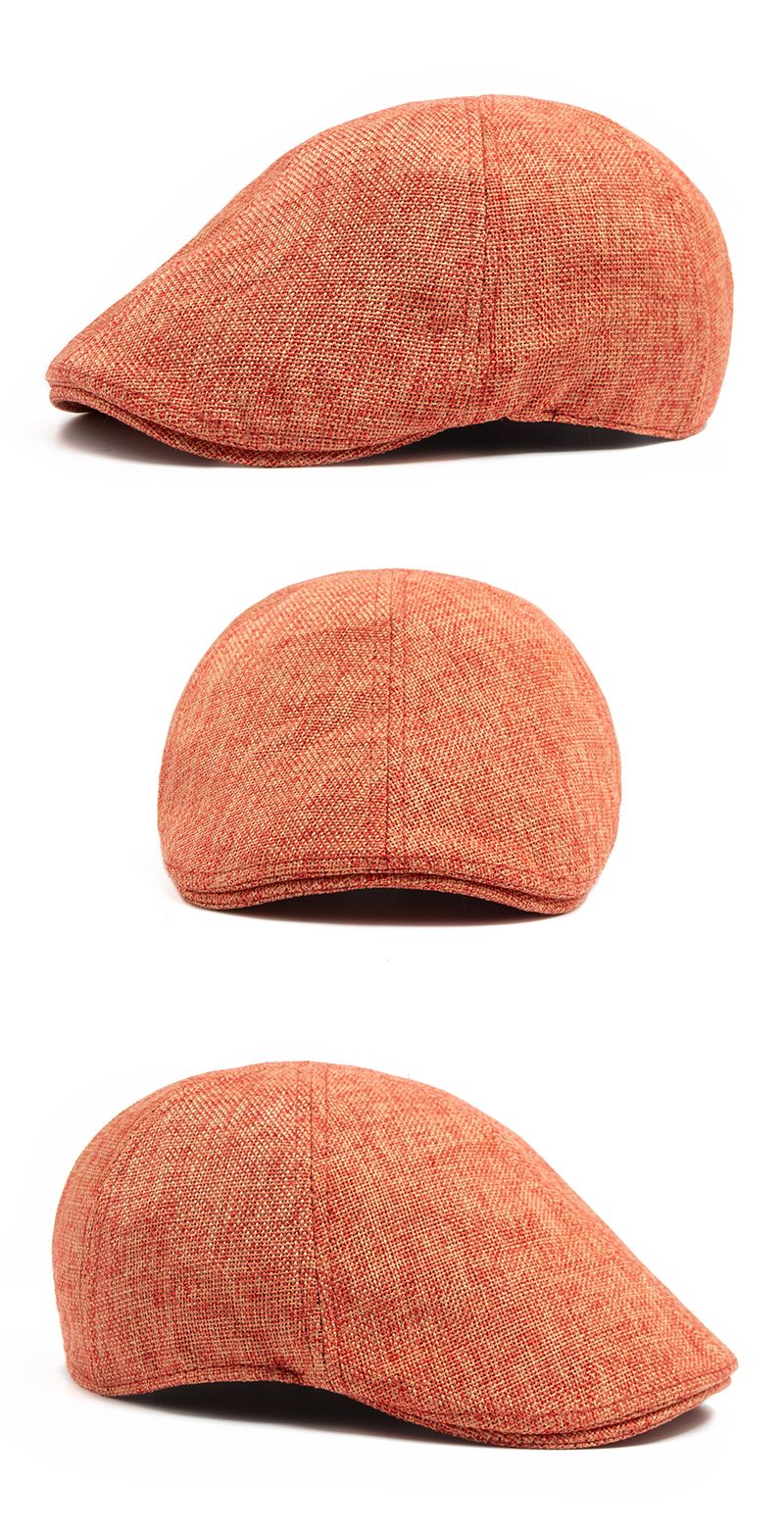 Yeni Gelenler Yeni Yaz Keten Bere Erkek Güneşlik Düz Şapka Kadın Moda Bereler Nefes Alabilir Gazeteci Şapkası Vintage Şapkalar Unisex_voghion.com