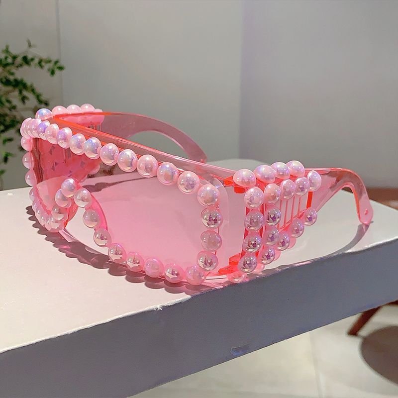 Integrated Large-frame Sunglasses Personalized Trend Party Anti-glare Sunglasses_voghion.com
