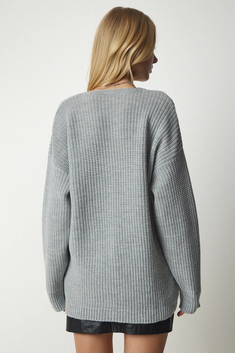 Cardigan tricoté brodé pour femme, nouvelle veste décontractée à simple boutonnage, automne et hiver_voghion.com