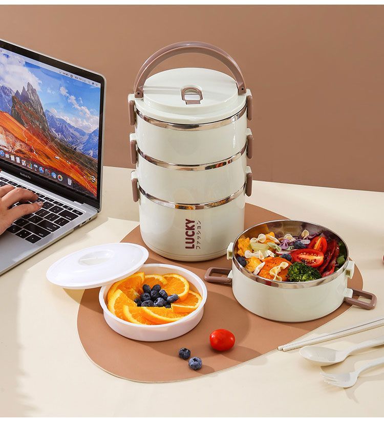 Stainless Steel Inner Lunch Box With Insulated Bag – 2/3/4-Layer Bento Box For Office & School, Leakproof & Non-Toxic (800-1000ml, 301-500ml Options)_voghion.com