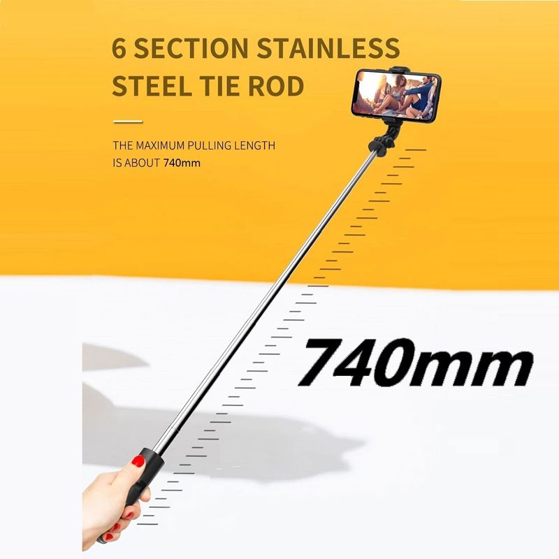 Mini Selfie Stick Tripode Ligh Para Movil Palo Estensibile Lampada Bluetooth Smartphone Stand Treppiede Flessibile Treppiede Statyw Luz_voghion.com
