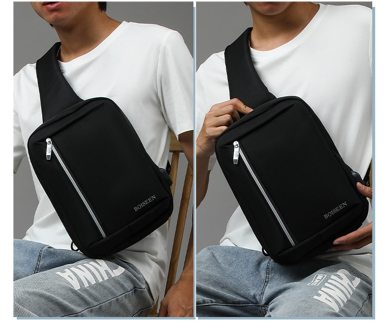 Boiseen nuovo marsupio da uomo cross-border business grande capacità borsa a tracolla con cerniera borsa portaoggetti con ricarica USB all'ingrosso_voghion.com