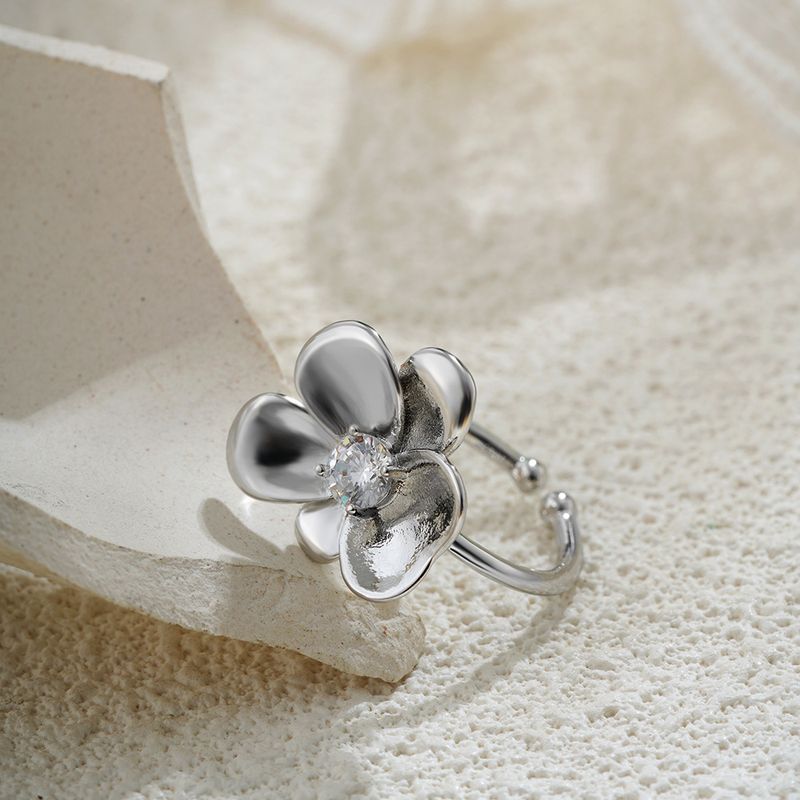 Damen-Schmuckset, modischer, offener Ring, Gold, unregelmäßige Form, Linien-Spiralring_voghion.com