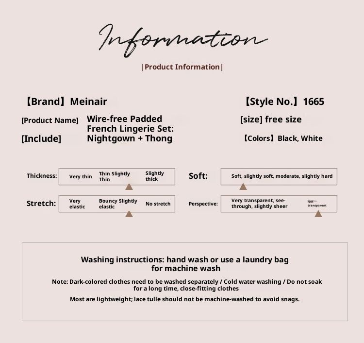 LuvBox Meinair New Women's Sexy Strap Nightdress With Chest Pads Tempting Transparent Hot Erotic Lingerie_voghion.com