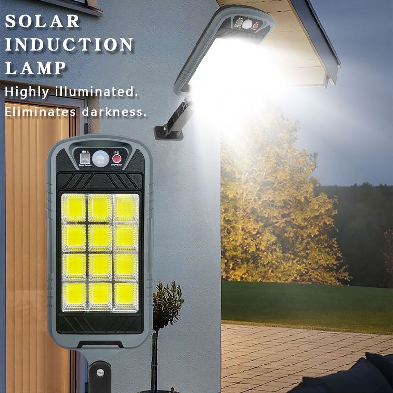Zonne-energie buiten waterdichte binnenplaats inductie LED, COB straatverlichting hoog vermogen integratie met afstandsbediening_voghion.com