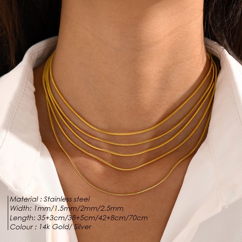 Moda donna 2025 Emanco, gioielli, catena intrecciata a serpente, collana in acciaio inossidabile, colletto minimo per uomo e donna, regalo di nozze_voghion.com