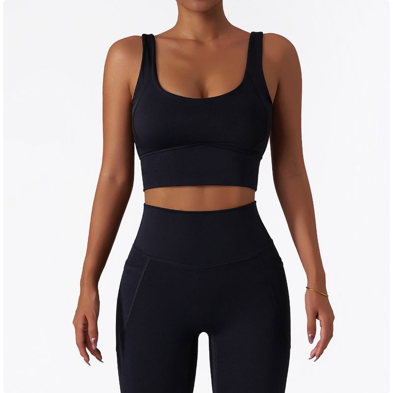 Ensemble de yoga respirant et à séchage rapide avec poche – Tenue de course et de fitness sans coutures pour femme_voghion.com
