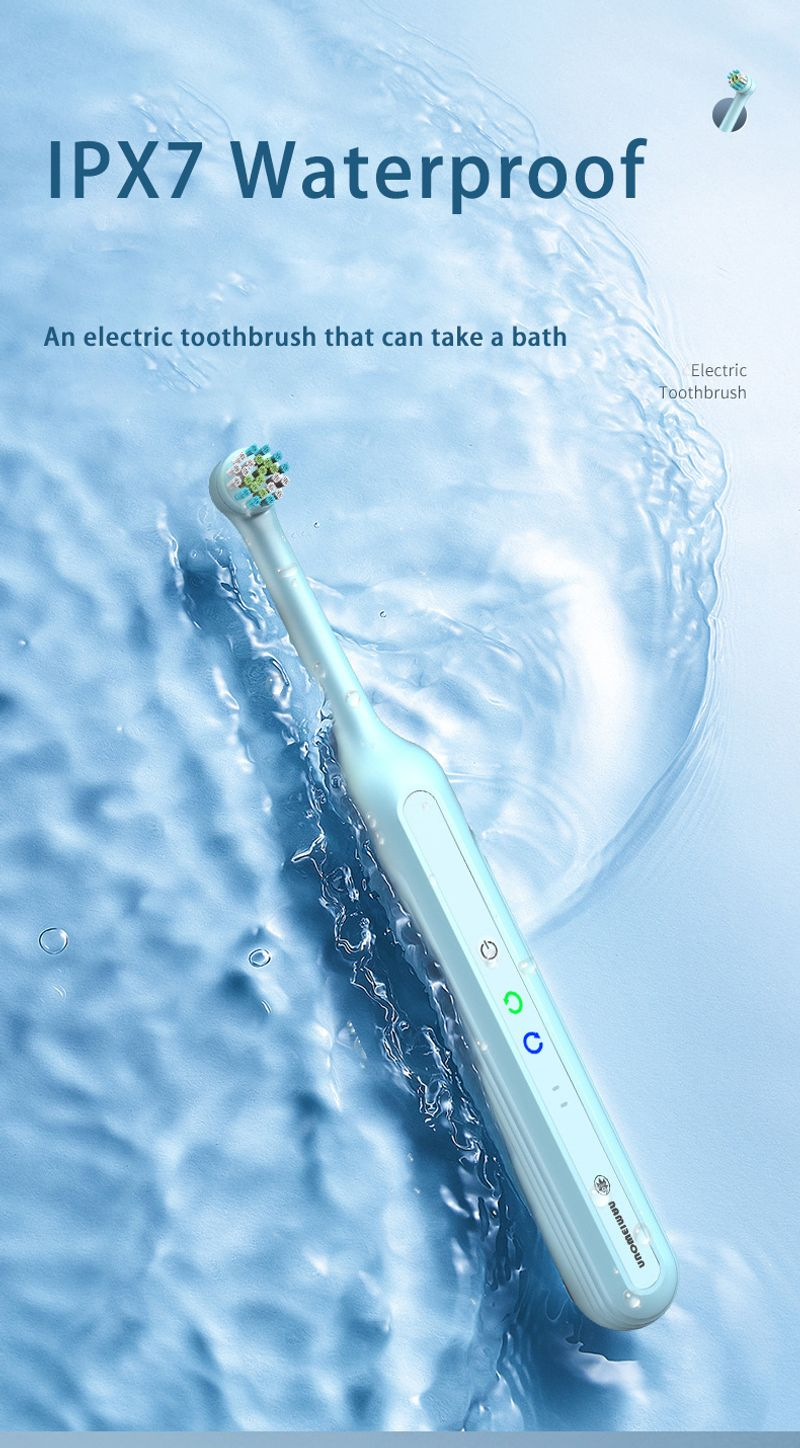 Adult Rotating Electric Toothbrushes Tails Sonic Teeth Whitening Rechargeable 4 Colors Options Timer IPX7 Brush_voghion.com