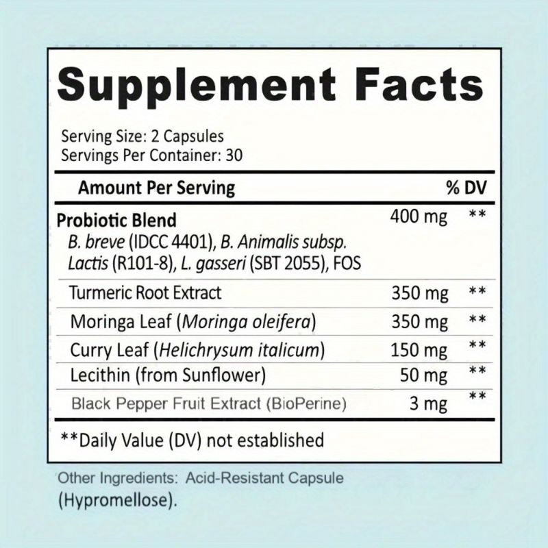 Digestive Turmeric 60 Supplements Probiotics For Women_voghion.com