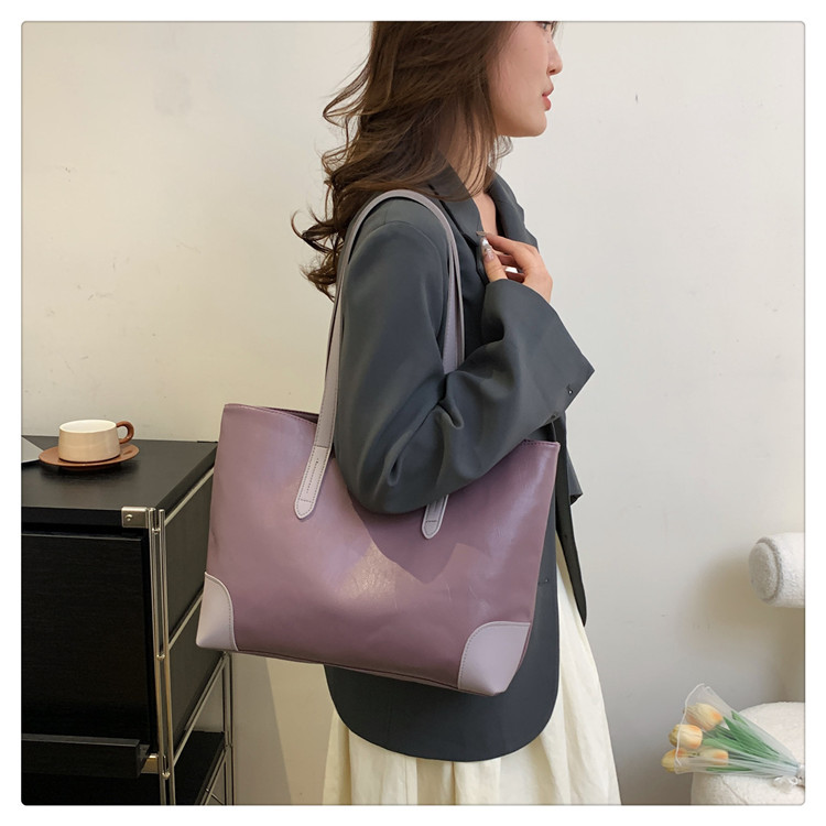 Retro-Handtasche aus weichem Leder mit großer Kapazität 2024 Frühjahr Neue vielseitige Ins Pendler-Schulter-Achsel-Einkaufstasche_voghion.com