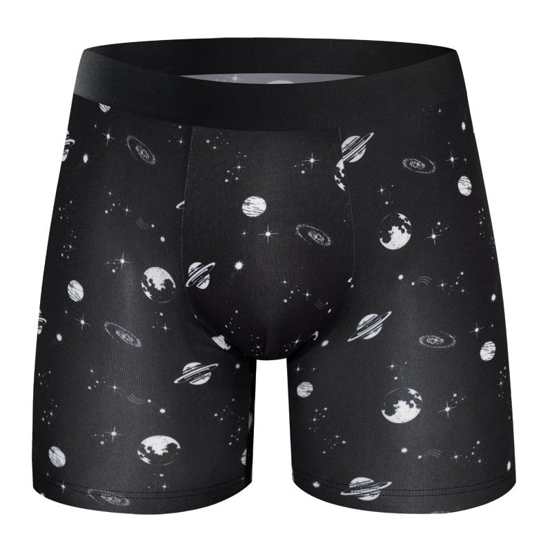 Bulk Pack Men's Printed Boxer Briefs, Long Leg Anti-Chafing Design With Breathable Fabric_voghion.com