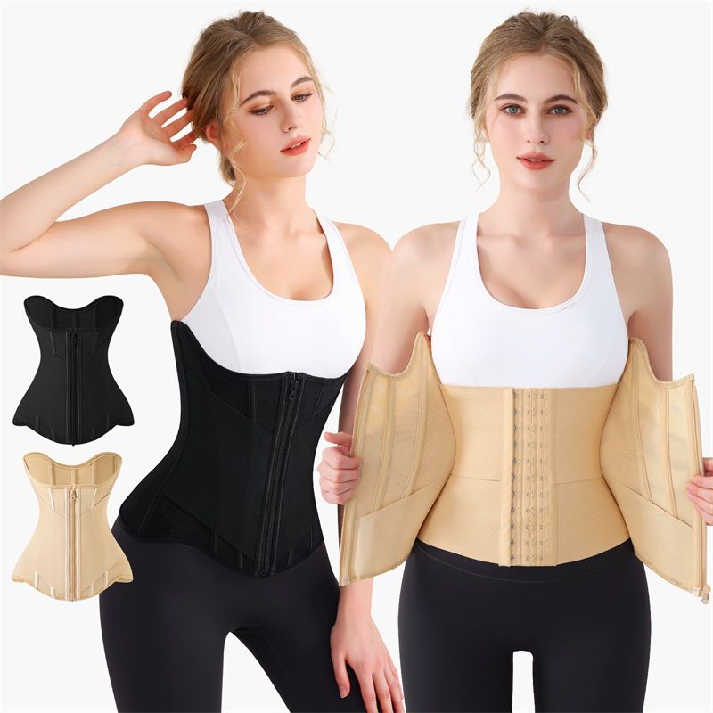 VoleFox Womens Yoga Belt Zipper Waist Trainer For Tummy Control Workout Slimming Waist Cincher For Hourglass Shape_voghion.com