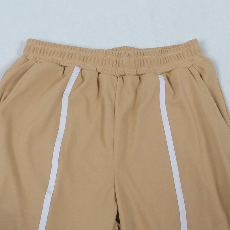 Damenbekleidung Zweiteiliges Set mit Kapuzenpullover mit Bandnähten_voghion.com