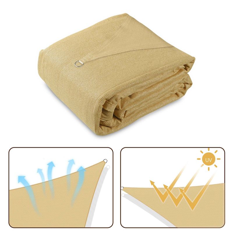 13'x19' Rectangle Sun Shade Sail/beige_voghion.com