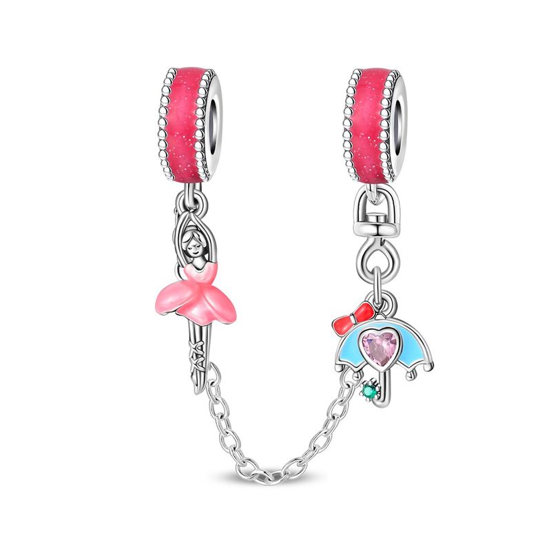 Women's Jewelry Couple Sun And Moon Safety Chain Charm Pendant Beads DIY Jewelry Accessories Bracelet Necklace Copper Plated Silver_voghion.com