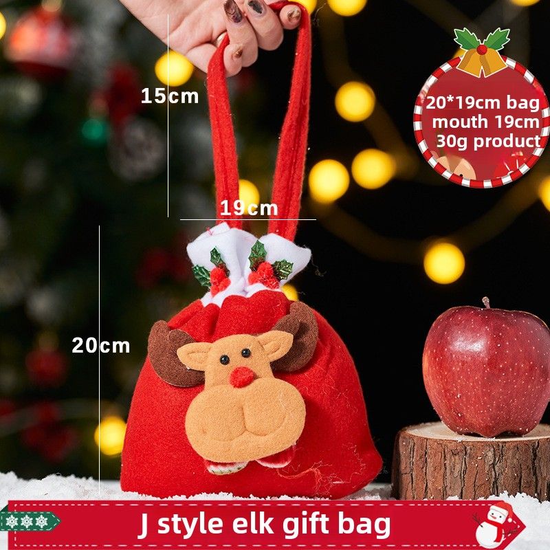 Christmas Applee Bag Barnpresentpåse Julaftonsgodispåse Julgodisinpackningspresentpåse_voghion.com