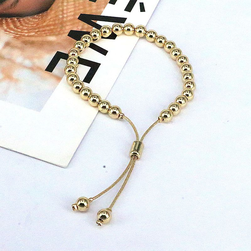 Fashionable And Unique Exaggerated Geometric Smooth Round Beads 6mm 8mm 10mm DIY Hip Hop Bracelet_voghion.com