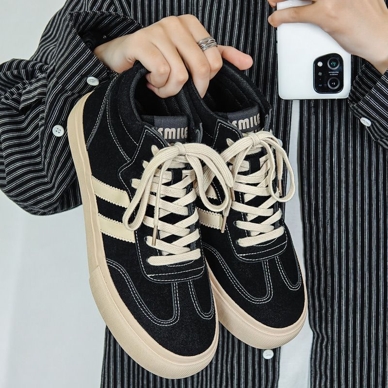 VASIBAEN German Training Little White 2025 High Top Neue Leinwand für Männer Vielseitige Casual Ins Board Schuhe_voghion.com