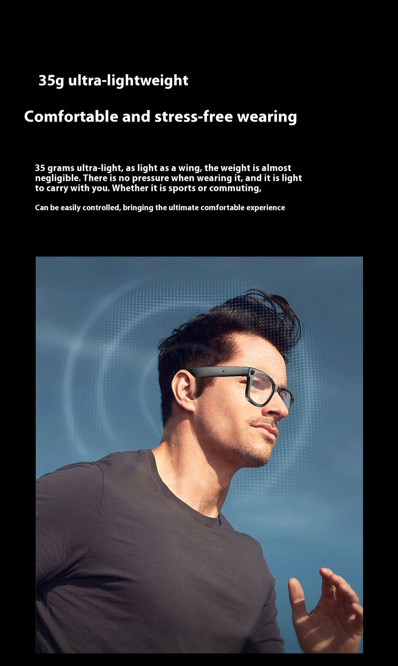 Smart AI Glasses W/Camera, ChatGPT-4.0, IP65 For Work/Travel/Tech Lovers_voghion.com
