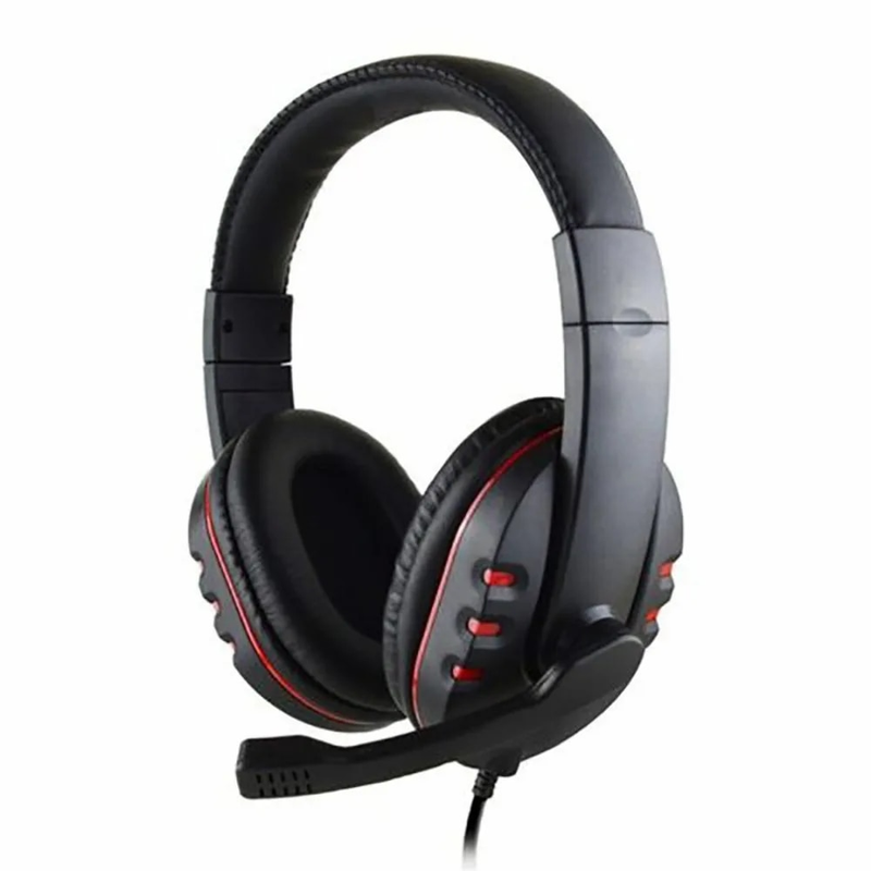 Hörlurar 3,5 mm trådanslutna Gaming Headset Hörlurar Musik för PS4 Play Station 4 Game PC Chatt dator med mikrofon_voghion.com