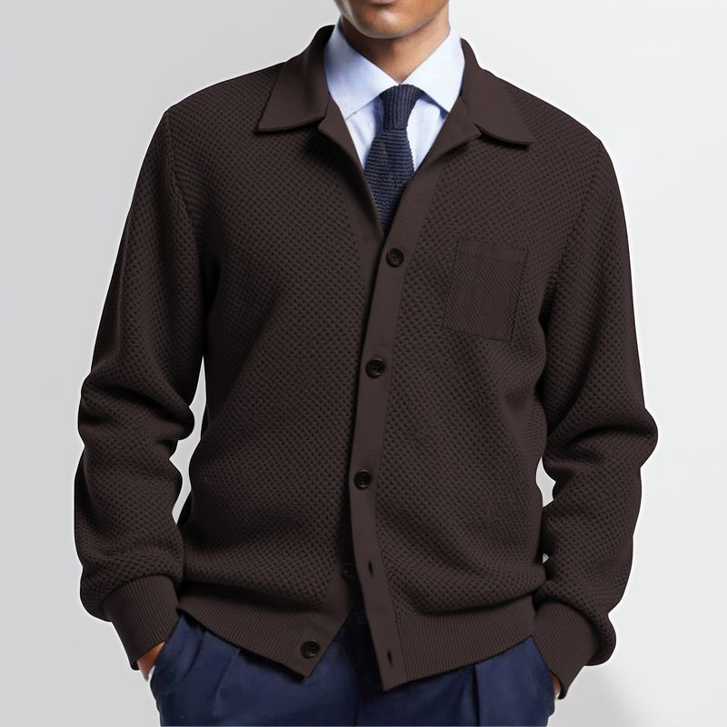 Clothing Autumn Winter New Men's Knitted Cardigan Turn-Down Collar Single-Breasted Sweater Jacket SY0215_voghion.com