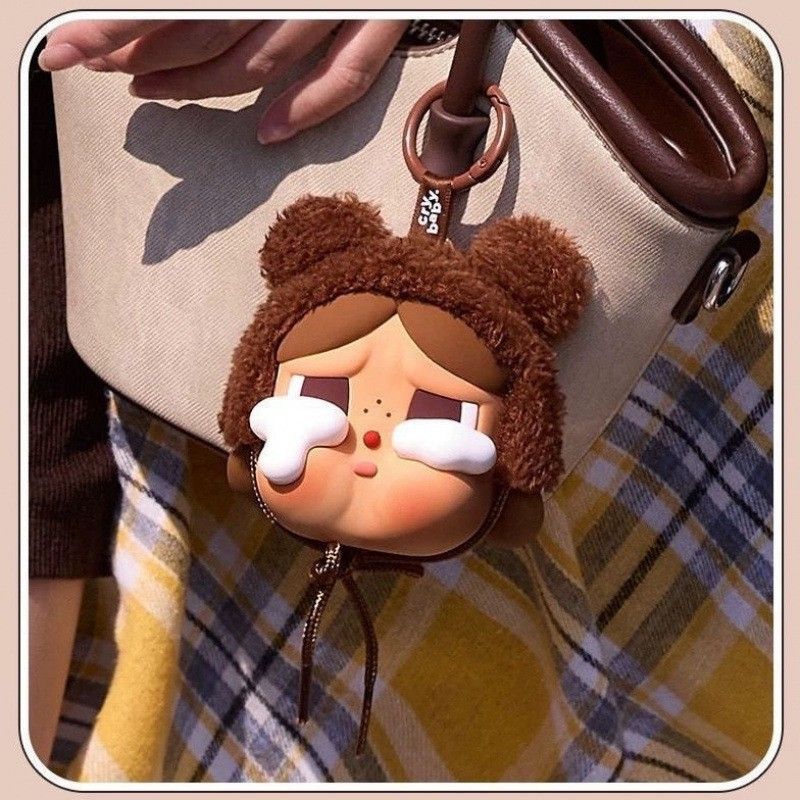 Porta-moedas rosa bebê chorão, chaveiro com pingente de máquina de venda automática, mochila de casal, chave de carro_voghion.com