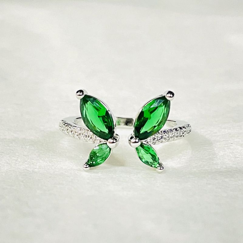 New Sparkling Diamond Butterfly Ring For Women's Design, Niche Personalized Opening Ring, High-end Accessory_voghion.com