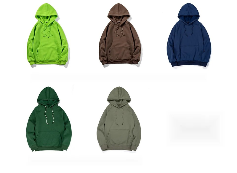 Autunno e inverno New Street Fighter Loose Blank Fleece Maglione con cappuccio a maniche larghe alla moda da uomo_voghion.com