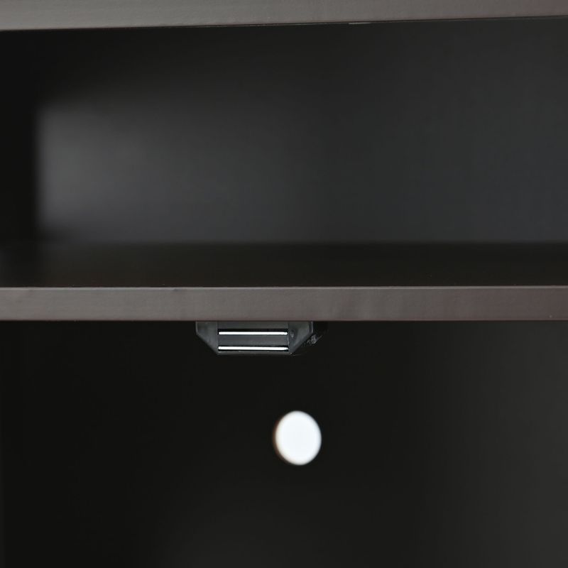 Litter Box Enclosure, Cat Litter Box Furniture With Hidden Plug, 2 Doors,Indoor Cat Washroom Storage Bench Side Table Cat House, Large Wooden Enclused Litter Box House, Esspresso_voghion.com