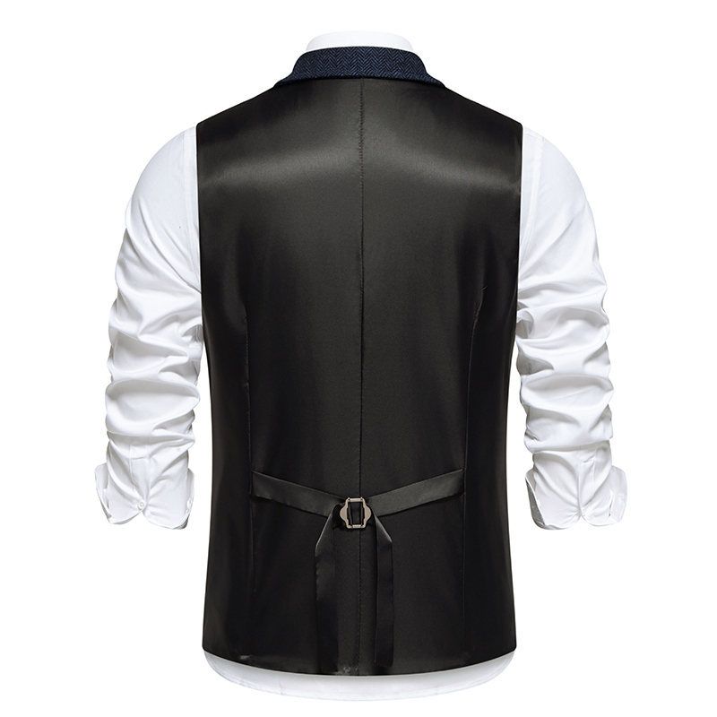 Herren Herbst und Winter Herren Business Anzug Mode Britische Fischgräten Casual Workwear Weste Männer_voghion.com