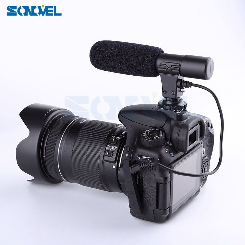 Mic-01 Ekstern stereomikrofon for profesjonelt kamera til Nikon D7500 D7200 D5600 D5500 D5300 D5200 D3300 D810 D750 D500_voghion.com