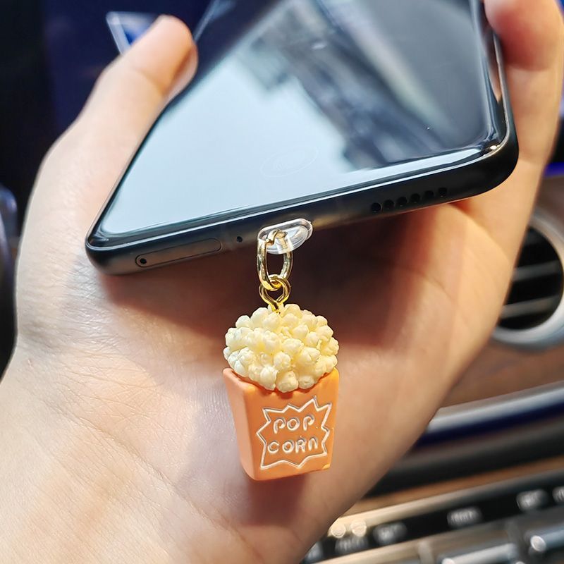 Dust Plug For Men Women, Popcorn Pendant, A Pple Android Type-C Phone Charging Port, Earphone Hole, Water And Moisture_voghion.com