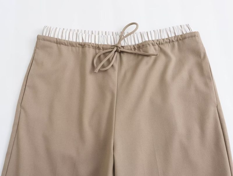 Women's Spring Slim Vest & Patchwork Pants Set - Casual Korean Style Stretch Polyester Outfit_voghion.com