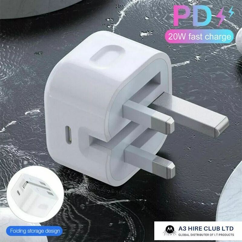 Chargeur PD 20 W pour iPhone 15, 14, 13, 12, 11 Pro Max, XR, USB-C, charge rapide_voghion.com