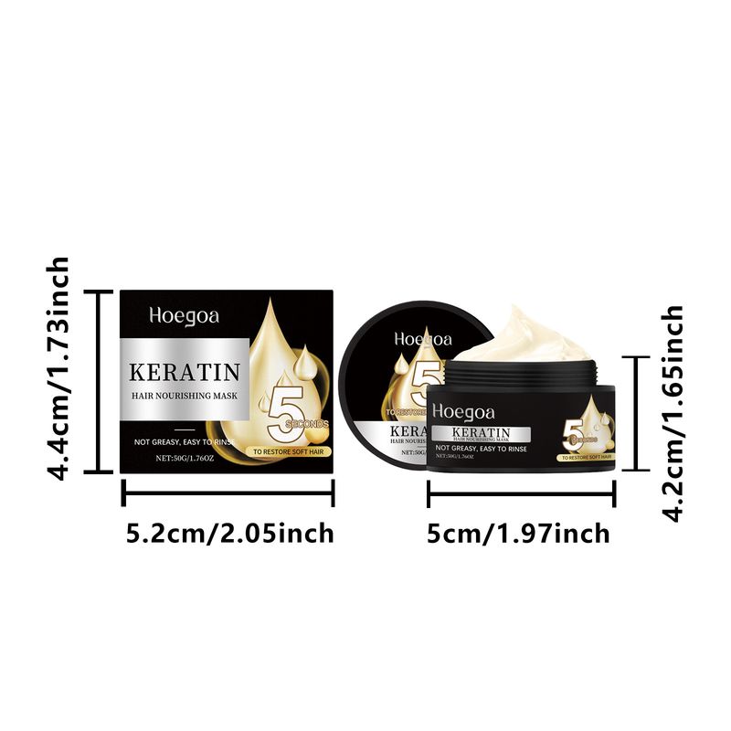 Maschera alla cheratina HOEGOA che migliora la consistenza dei capelli, li rende lisci, anti-crespo, idratanti, lucenti e nutrienti._voghion.com