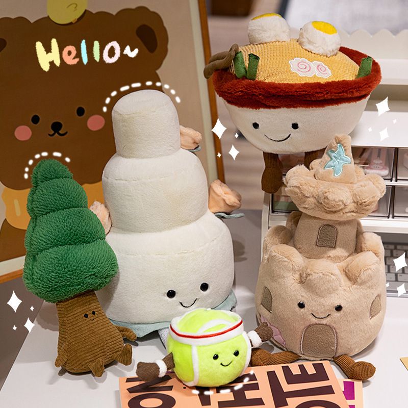 Gefüllte Plüschtiere Puppe Geschenkserie Kuchen Diamantring Puppe Tennispuppe Plüschtier Süße Weihnachtsgeschenke_voghion.com