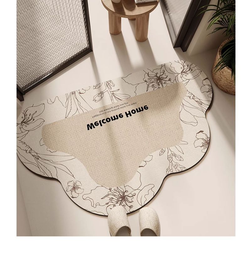 Tappetino assorbente per il bagno moderno e semplice, antiscivolo, ad asciugatura rapida_voghion.com