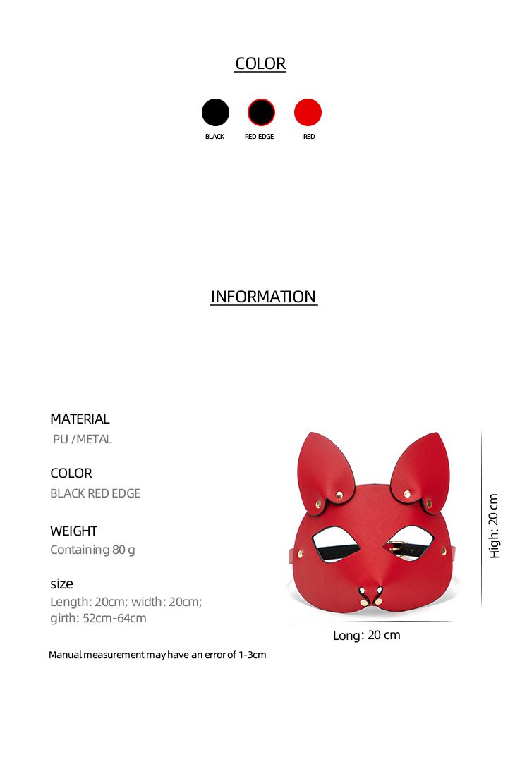 Maschera in pelle BLACKWOLF per gatti, BDSM, benda sull'occhio, coniglietto, giocattoli intimi, donne, adulti, maschere di Halloween per feste in maschera_voghion.com