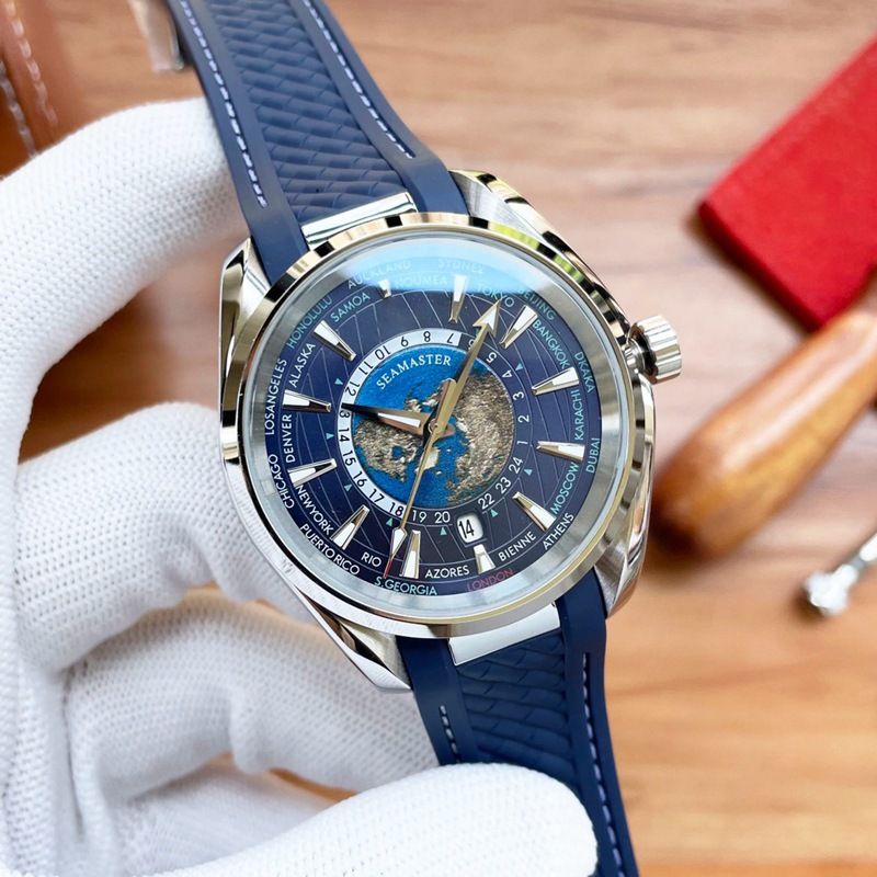 Producto Reloj mecánico automático para hombre Business Earth de acero inoxidable_voghion.com