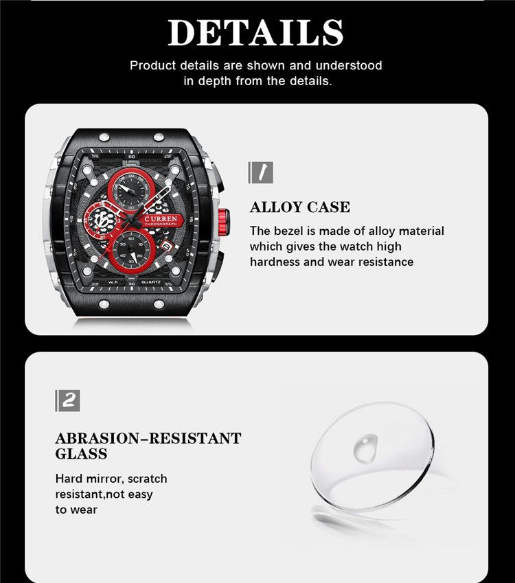 Six Pin Chronograph Watch Men's Fashion Multi Function Watch_voghion.com